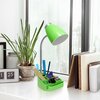 Creekwood Home 18.5-in. Flexible Gooseneck Organizer Desk Lamp with Phone/iPad/Tablet Stand, Green CWD-1001-GR